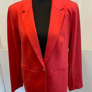 NWT-Wynne Layers Red One Button Blazer with Zipper Front Pockets. Size: L.